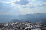 Looking west from the summit plateau.