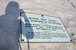 National Park Service sign on the summit,