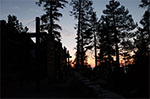 The trailhead at sunrise.